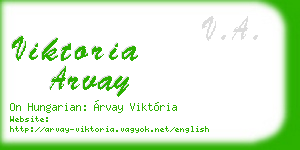 viktoria arvay business card