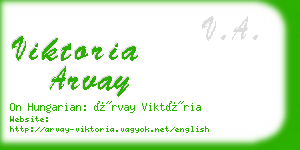 viktoria arvay business card